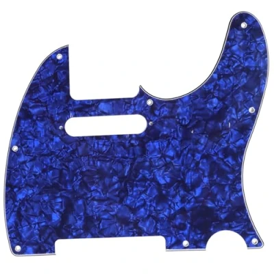 Afbeelding van Musiclily 8 Schroefgaten Tele Gitaar Slagplaat voor USA/Mexican Fender Standard Telecaster Moderne Stijl, 4 laags Blue Pearl