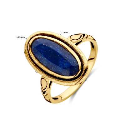 Afbeelding van 14K Geelgoud Vintage Ring Lapis 4029278
