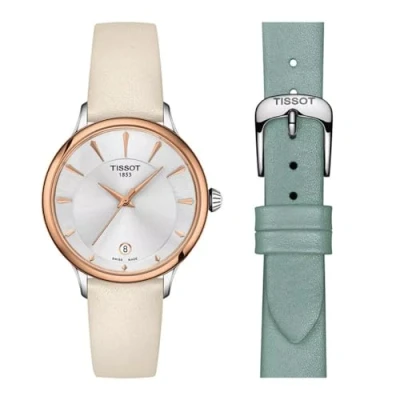 Afbeelding van Tissot Odaci T Lady T1332102603100 Horloge Leer Blauw Ø 33 mm
