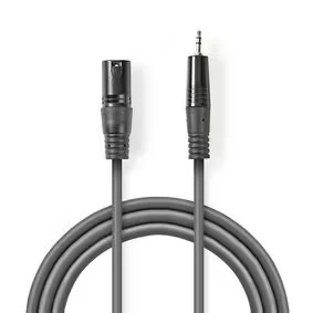 Afbeelding van XLR (m) naar jack 3.5 mm kabel Nedis 3 meter (Stereo, Gebalanceerd, 100% koper)