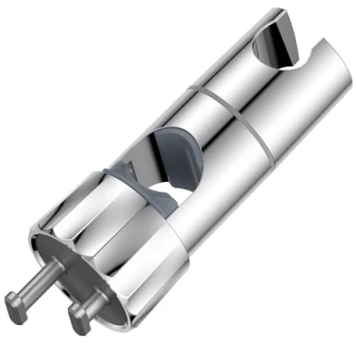 Afbeelding van KEEPIFY douchekophouder, verstelbaar, 360 graden draaibaar, douchehouder, handdouchehouder met 2 haken voor 19 28 mm handdouchestang, verchroomde douchekophouder universeel