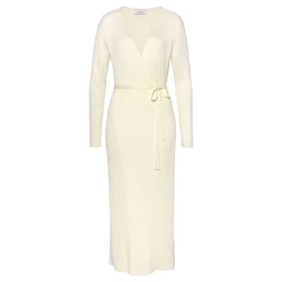 Afbeelding van Lascana Gebreide jurk, Dames, Maat: 36/38, Cream