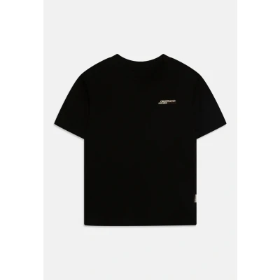 Afbeelding van Jack &amp; Jones Junior Jorislington TYPE TEE CREW Tshirt print voor kinderen, Maat: 128, Black