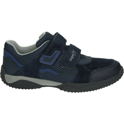 Afbeelding van Superfit Storm Sneakers laag voor kinderen, Maat: 35, Blau/grau Leer en textiel