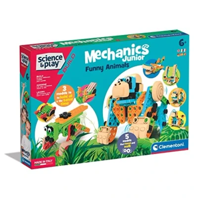 Afbeelding van Clementoni 97860 Science and Play Build Mechanics Junior Compendium constructiespeelgoed STEM, bouwset, constructie speelgoed voor kinderen vanaf 8 jaar, wissenschaft set Made in Italy