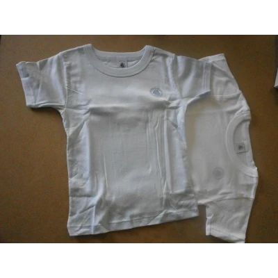 Afbeelding van Petit Bateau 2 pack Tshirt Blauw , wit 6 jaar 114