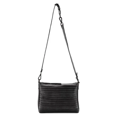 Afbeelding van FREDsBRUDER Leren Schoudertas Layer Crossbag Black Zwart