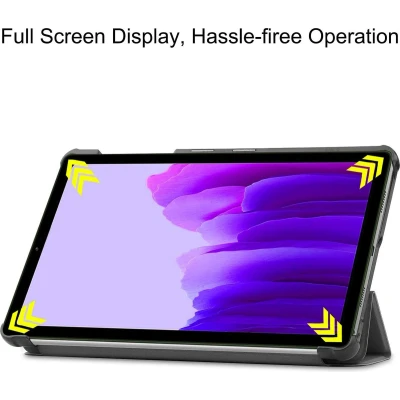 Afbeelding van Case2go Tablet Hoes geschikt voor Samsung Galaxy Tab A7 Lite (2021) Tri Fold Book Case Grijs