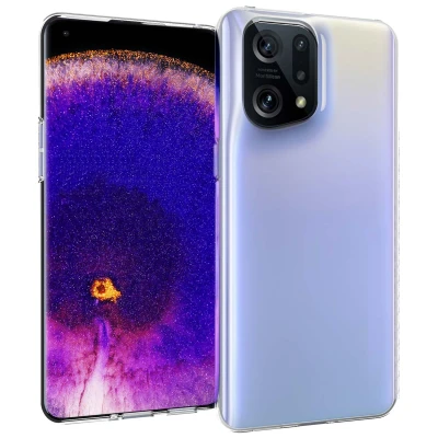Afbeelding van Oppo Find X5 Pro 5G Hoesje Siliconen en TPU (zacht) Accezz Softcase/Backcover Transparant Telefoonhoesje