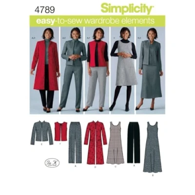 Afbeelding van Simplicity 4789Women&#039;s &amp; Plus Size Smart en vrijetijdskleding, papier, wit, AA (10 12 14 16 18)