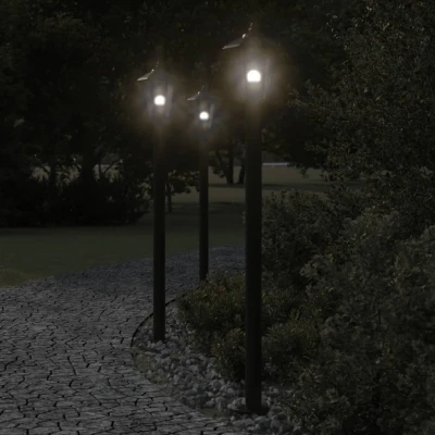 Afbeelding van Vloerlamp voor buiten 120 cm roestvrijstaal zwart