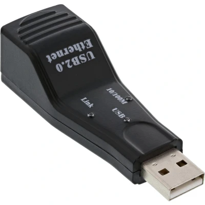 Afbeelding van Premium USB A naar RJ45 Fast Ethernet LAN adapter USB2.0 CAT5 / zwart