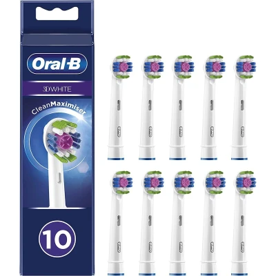 Afbeelding van Oral B 3D White Met CleanMaximiser technologie Opzetborstels 10 Stuks Brievenbusverpakking
