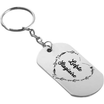 Afbeelding van Akyol Liefste stagiaire Sleutelhanger Afscheidscadeau Afscheid Cadeau Stagiair stage Student Opleiding Leuk kado voor iemand die loopt 2,5 x CM