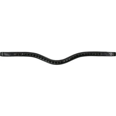 Afbeelding van Black Swarovski V Shaped Browband New English Full