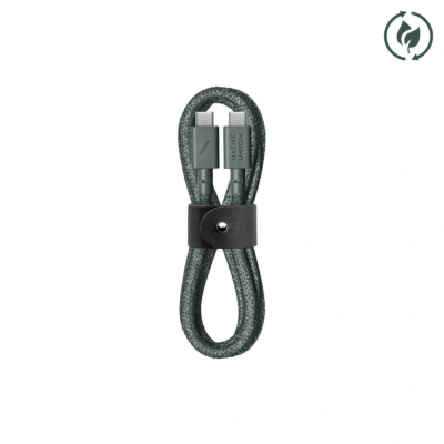 Afbeelding van Native Union Type C riemkabel USB naar 1,20 meter ultrasterke oplaadkabel Compatibel met iPhone 15, 15 Plus, Pro, Pro Max, iPad Air, Samsung S23, Flip 5, Fold 5 (Leigroen)