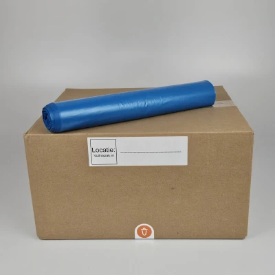 Afbeelding van Blauwe Vuilniszakken 100 Zakken 80 Liter Gerecycled LDPE 70cm x 90cm (Sterke Vuilniszakken, Afvalbak Zakken, Hygiëne)