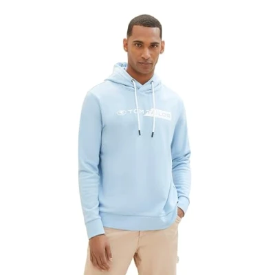 Afbeelding van TOM Tailor Hoodie, Heren, Maat: Medium, Washed out middle blue