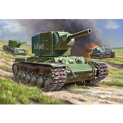 Afbeelding van Zvezda Soviet Tank Kv 2 (Zve6202) modelbouwsets, hobbybouwspeelgoed voor kinderen, modelverf en accessoires