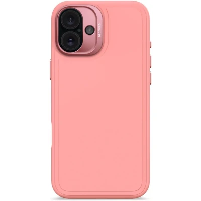 Afbeelding van DECODED Siliconen Stacks Hoesje voor iPhone 16 Plus Premium Soft Touch Materiaal Antibacteriële Coating Geschikt MagSafe Bubble Gum Roze