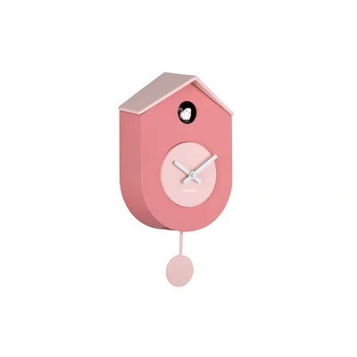 Afbeelding van Karlsson Wandklok Grato Cuckoo Jungle Roze met Zachtroze