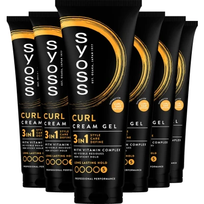 Afbeelding van Syoss Curl Control Cream Gel 6x250 ml Voordeelverpakking