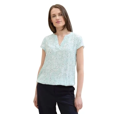 Afbeelding van TOM Tailor Blouse, Dames, Maat: 38, Blue tiny flower design