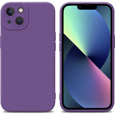 Afbeelding van Cadorabo Hoesje geschikt voor Apple iPhone 14 PLUS in FLUID MAT PAARS Beschermhoes TPU silicone Cover Case