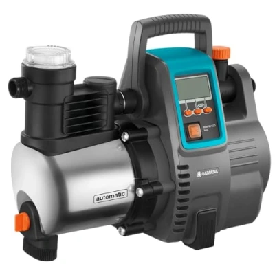 Afbeelding van Gardena Premium Hydrofoorpomp 6000/6E LCD Inox: met een Capaciteit van 6000 L/H, 1300 W Motor en LC Display, Pompbehuizing Roestvrij Staal, Grijs/Zwart