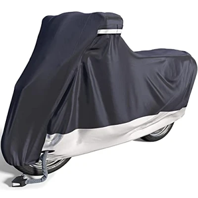 Afbeelding van Velmia motorzeil outdoor &amp; indoor [maat XXL] scooterzeil waterdicht, wintervast, krasvrij en hittebestendig ALS BESTE UIT DE TEST