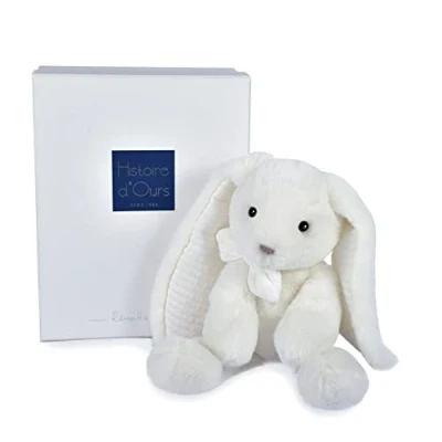 Afbeelding van Histoire d&#039;Ours Pluche haas wit 30 cm Preppy Chic HO3134