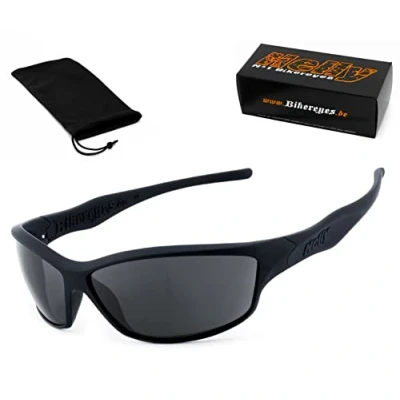 Afbeelding van HELLY® No.1 Bikereyes® Bikerbril, motorbril, motorzonnebril, condensvrij, winddicht, onbreekbaar, uitstekend draaggevoel bij lange ritten, bril: Fender 2.0 (smoke)