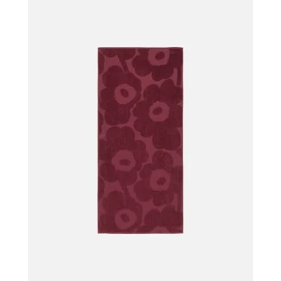 Afbeelding van Marimekko Unikko solid badhanddoek 70x150 cm Donkerrood