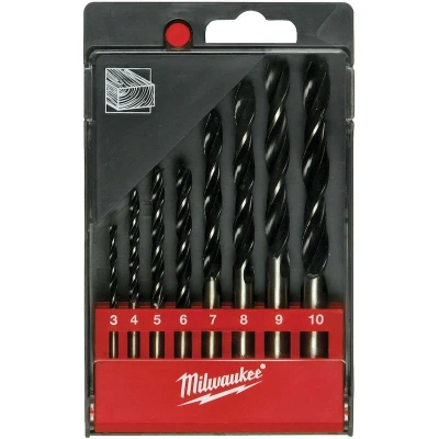 Afbeelding van Houtboren Set In Kunststof Cassette (8 Delig)