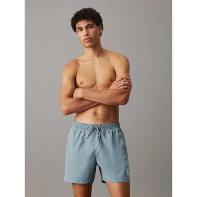 Afbeelding van Calvin Klein mannen Medium Trekkoord KM0KM01161 Zwembroek, Grijs (lood), XL, XL