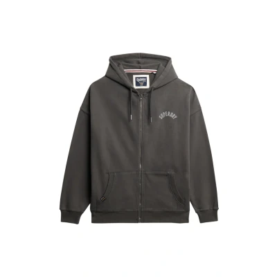 Afbeelding van Superdry Vrouwen Athletic Essentials Oversized Hoodie met Rits Donkergrijs Grootte: 44