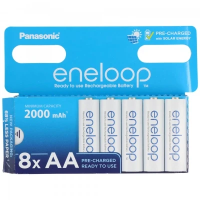 Afbeelding van Panasonic eneloop, voorgeladen, blisterverpakking (8 pack) BK 3MCDE/8BE oplaadbare batterij NiMH, Mignon, AA, HR06, 1.2V en 2000mAh 5410853064213