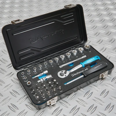Afbeelding van Dopsleutelset Datona 4 t/m 14mm met 1/4&quot; ratel