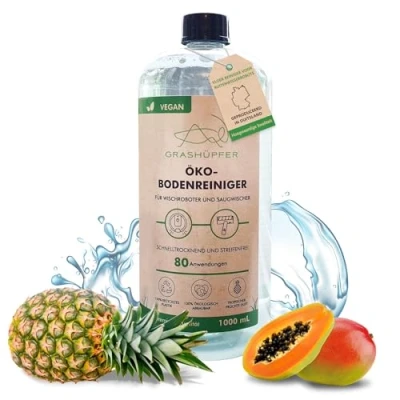 Afbeelding van Grashüpfer® dweilrobotreinigingsmiddel I eco vloerreiniger 1000 ml concentraat voor ca. 80 toepassingen &quot;Tropische fruitgeur&quot; ​​I compatibel met alle dweil en stofzuigrobots
