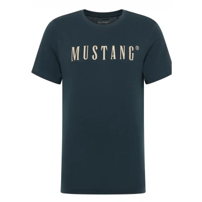 Afbeelding van MUSTANG Heren T shirt Austin Regular Fit S 3XL Wit Zwart Groen Beige Rood Grijs Katoen, Carbon 4135, XL