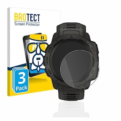 Afbeelding van BROTECT Glas Screen Protector voor Garmin Instinct Solar (3 Stuks) Schermbeschermer [9H Hardheid, Beschermglas Folie niet Gehard Glas]