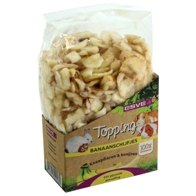 Afbeelding van Esve Topping Banaanschijfjes Knaagdier 125 GR