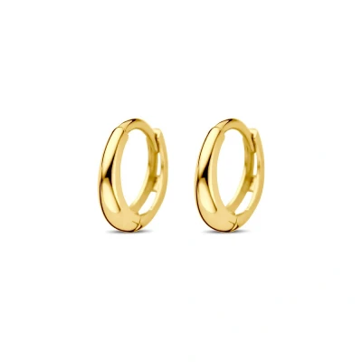 Afbeelding van Klapoorringen 10 mm 14K Geelgoud Elegant en Tijdloos