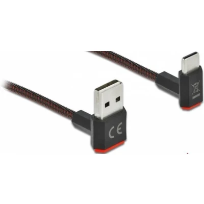 Afbeelding van Delock EASY USB 2.0 Cable Type A male to C™ angled up / down 1 m black