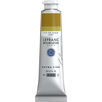 Afbeelding van Lefranc Bourgeois 405111 Extra fijne olieverf met hoogwaardige kunstenaarspigmenten, lichtecht, verouderingsbestendig 40ml Tube, Stil De Grain Green