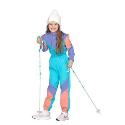 Afbeelding van Wilbers &amp; Foute Skipakken Sjoef Naar Beneden Ski Girl Meisje Blauw Maat 140 Carnavalskleding Verkleedkleding