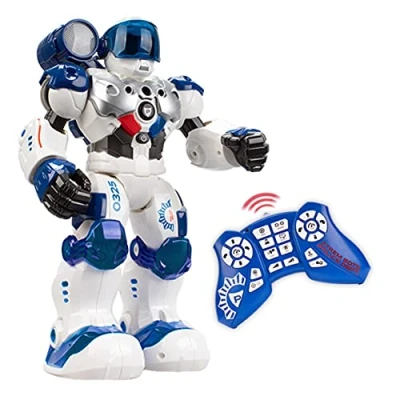 Afbeelding van Xtrem Bots Patrol Robotspeelgoed, politie, robot voor kinderen van 5 tot 8 jaar, intelligente robot, kinderspeelgoed jaar of ouder, op afstand bestuurde