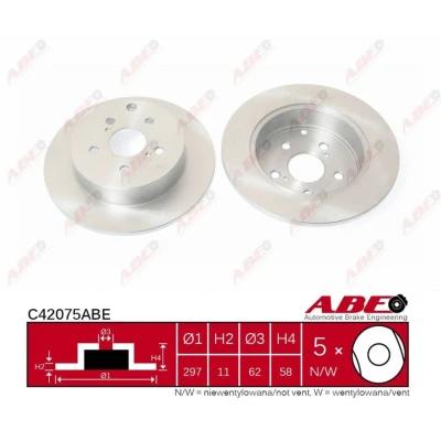 Afbeelding van ABE Remschijven C42075ABE