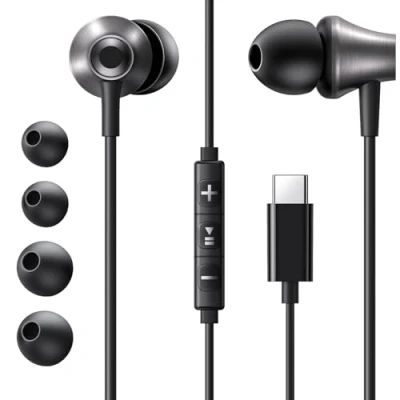 Afbeelding van UGREEN USB C Hoofdtelefoon met Kabel en Microfoon In ear Headset Compatibel iPad Pro, Xiaomi 10 Pixel 3, Xperia 5, Galaxy S20 enz.