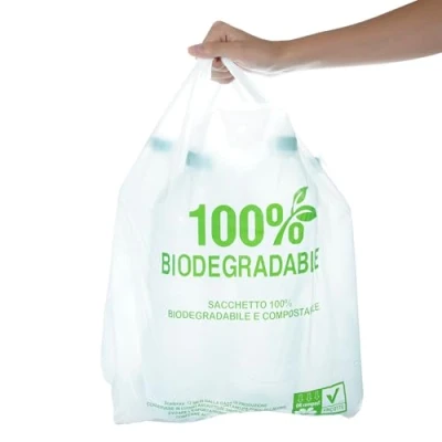 Afbeelding van spar home® Biologische afvalzakken, 25 liter, ideaal voor bio afvalemmer, composteerbare vuilniszakken, vuilniszakken met handvat, levensmiddelen, 100 stuks